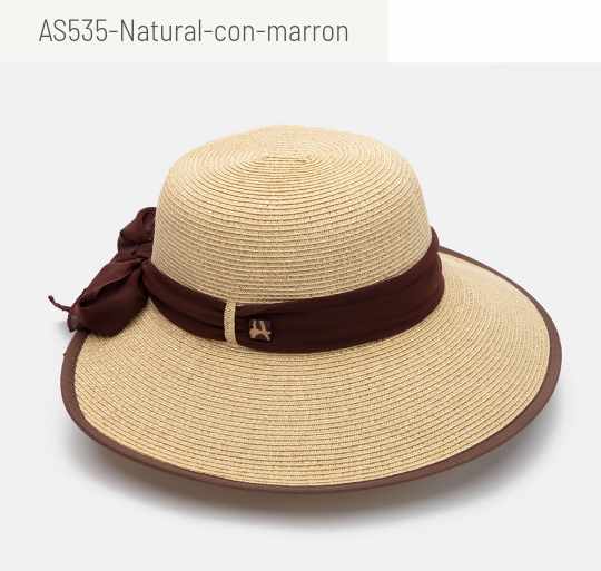 Natural con lazo marrón